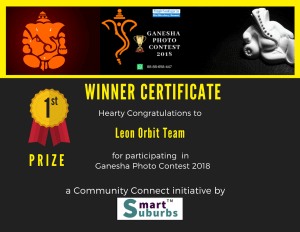 Ganesha Photo Contest 1 winner Leon Orbit Society, Rahatani -2018 | leon orbit society, rahatani