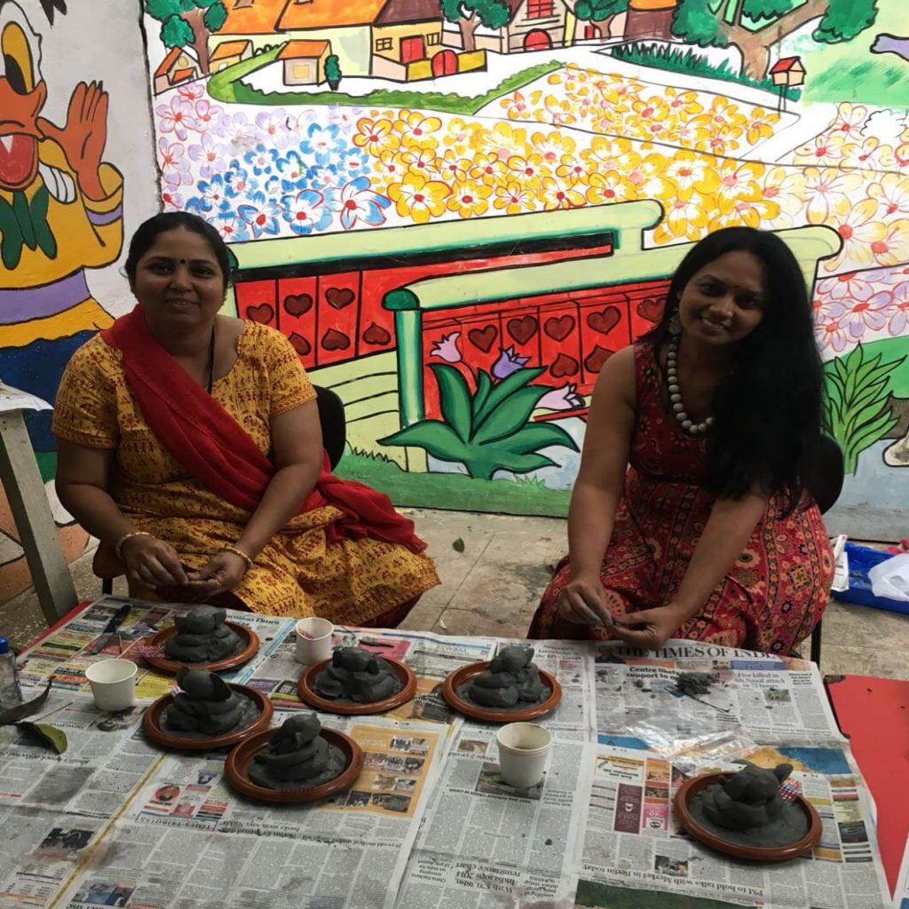 Ganesha idol creation, Learning tree aundh / creative kids